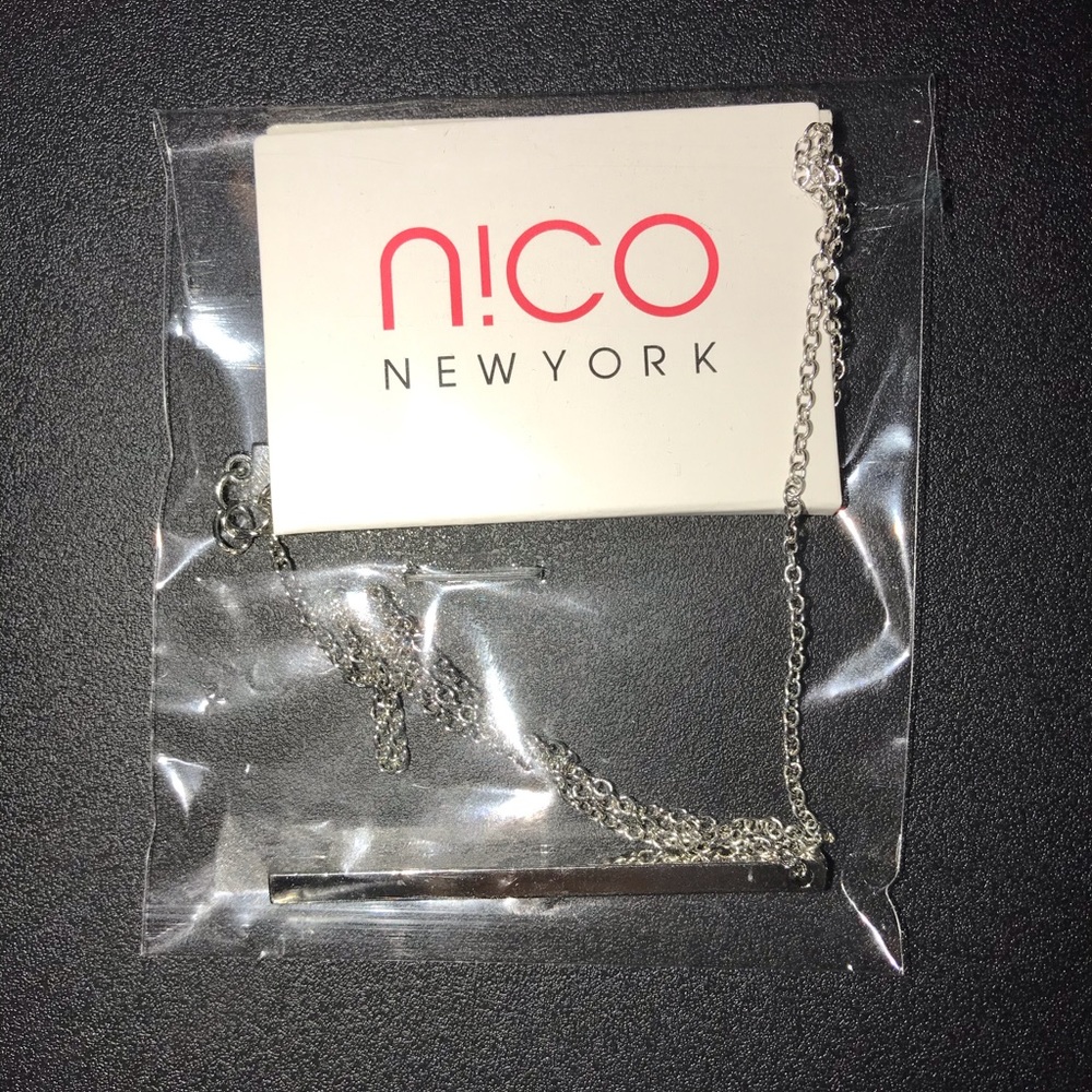 Nico New York Silver Bar Necklace